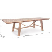 Masa extensibila lemn maro Maryland 220/300x100x77.5 cm