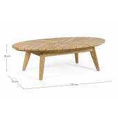 Masuta lemn natur Coachella 120x70x33 cm