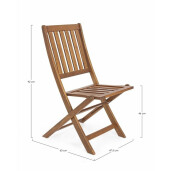 Set 2 scaune pliabile lemn maro Mali 47.5x60x92 cm