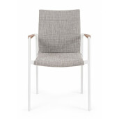 Set 4 scaune alb bej Jalisco 59x60.5x89 cm