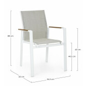 Set 6 scaune gradina Kubik 56.5x62x88 cm