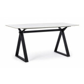 Masa blat sticla Paloma 160x90x76 cm