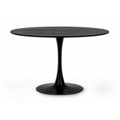 Masa rotunda neagra Bloom 120x75 cm