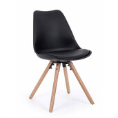 Set 4 scaune negre Trend 54x49x83.5 cm