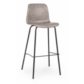 Set 2 scaune bar bej negru Kyra 39x44x103.5 cm