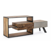 Comoda TV 2 sertare lemn maro Manchester 145x40x60 cm