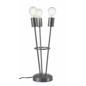 Veioza metal argintiu Torch 17x15x45 cm