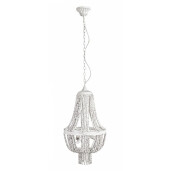 Candelabru lemn alb patinat Corona 35x61 cm