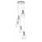Lustra sticla transparenta Glaring, 60W, 48x180 cm