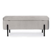 Banca tapiterie velur gri Irina 110x42x42 cm