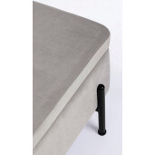Banca tapiterie velur gri Irina 110x42x42 cm