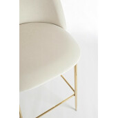 Set 2 scaune bar catifea alb Carry 51x55x105 cm