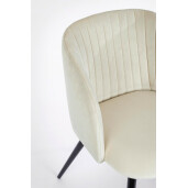 Set 2 scaune catifea alba Queen 53x57x81.5 cm