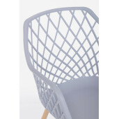 Set 4 scaune gri Optik 58x54x85.5 cm