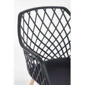 Set 4 scaune negre Optik 58x54x85.5cm