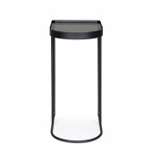 Masuta cafea otel sticla neagra Zeina 47x31x63 cm