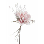 Set 12 Trandafiri artificiali roz 13x36 cm