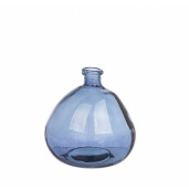 Set 4 vaze flori sticla albastra Loopy 20x23 cm