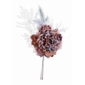 Floare artificiala Peonia roz pudrat 22 x 11 x 52 cm