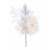 Floare artificiala Peonia alb bej 22x11x52 cm