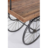 Carucior candy bar lemn metal Ruote 160x70x189 cm