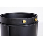 Set 2 suporturi ghivece flori otel negru auriu Zeina 21.5x52 cm, 24.5x62 cm