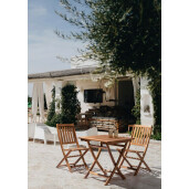 Set 2 scaune pliabile lemn maro Mali 47.5x60x92 cm