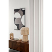 Set 2 sfesnice lumanari travertin bej Tikar 15x3,75x20h