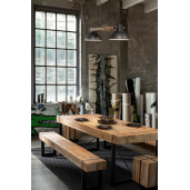 Lustra lemn metal Odessa 82x140 cm