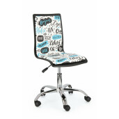 Scaun birou ergonomic cu picior din crom argintiu Hello 42.5x40x87 cm