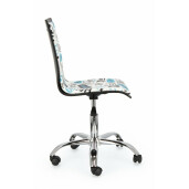 Scaun birou ergonomic cu picior din crom argintiu Hello 42.5x40x87 cm