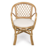 Scaun din rattan natur Athina 54.5 cm x 60 cm x 80 h x 49 h1 x 66 h2 