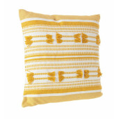 Set 2 perne decorative alb ocru Alexie 45x45 cm