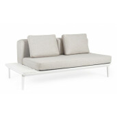 Canapea aluminiu alb textil bej Matrix 174x99x73 cm