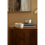 Lumanare in borcan aluminiu auriu Ø14x9,5h