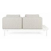 Canapea aluminiu alb textil bej Matrix 174x99x73 cm