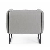 Fotoliu aluminiu textil gri Pixel 76x74x72 cm