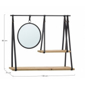 Raft cu oglinda Jerrod 100x19x80 cm