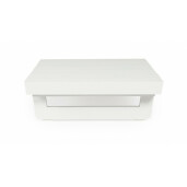 Masuta aluminiu alb Infinity 126x73.5x24 cm
