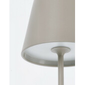 Veioza led cu baterie metal bej Etna 12x38 cm