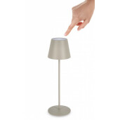 Veioza led cu baterie metal bej Etna 12x38 cm