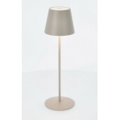 Veioza led cu baterie metal bej Etna 12x38 cm