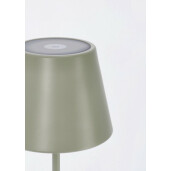 Veioza led cu baterie metal verde Etna 12x38 cm