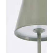 Veioza led cu baterie metal verde Etna 12x38 cm