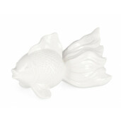 Decoratiune Peste portelan alb 26.2x14.3x14.1 cm