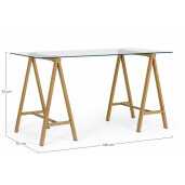 Birou otel sticla Alchimia 140x70x76 cm