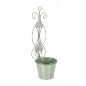 Set 6 suporturi ghivece flori metal verde Harriet 15.5x20x47 cm