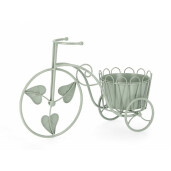 Suport ghiveci flori otel verde Bicicleta 54x19x34 cm
