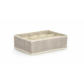 Set 12 cutii depozitare textil bej Tidy 32x24x10 cm
