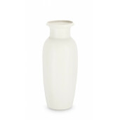 Set 2 vaze flori ceramica alba 13.5x33.5 cm